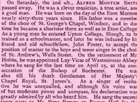 Alfred Montem Smith, Obituary